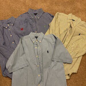 Boys Bundle,  Polo and Chaps Button Downs, Size M 10-12